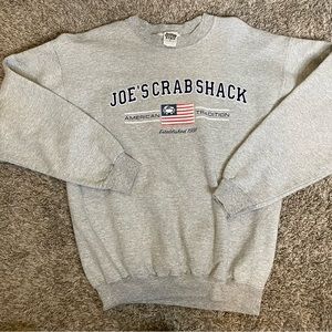 Joe crab shack sweater crewneck pull over y2k made in USA vintage